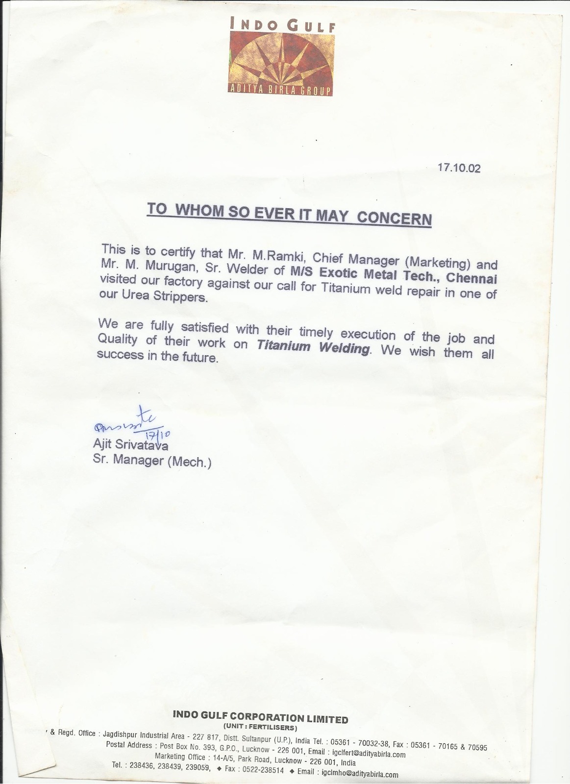 Certificate 1